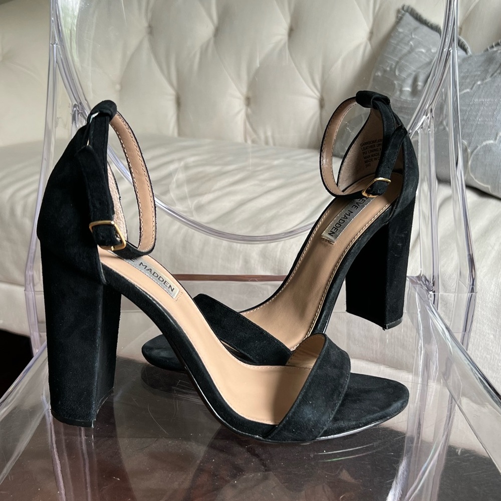 Black Steve Madden Block Heels